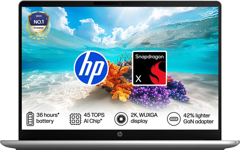 HP OmniBook 3 14 Snapdragon X 16GB 512GB SSD Laptop