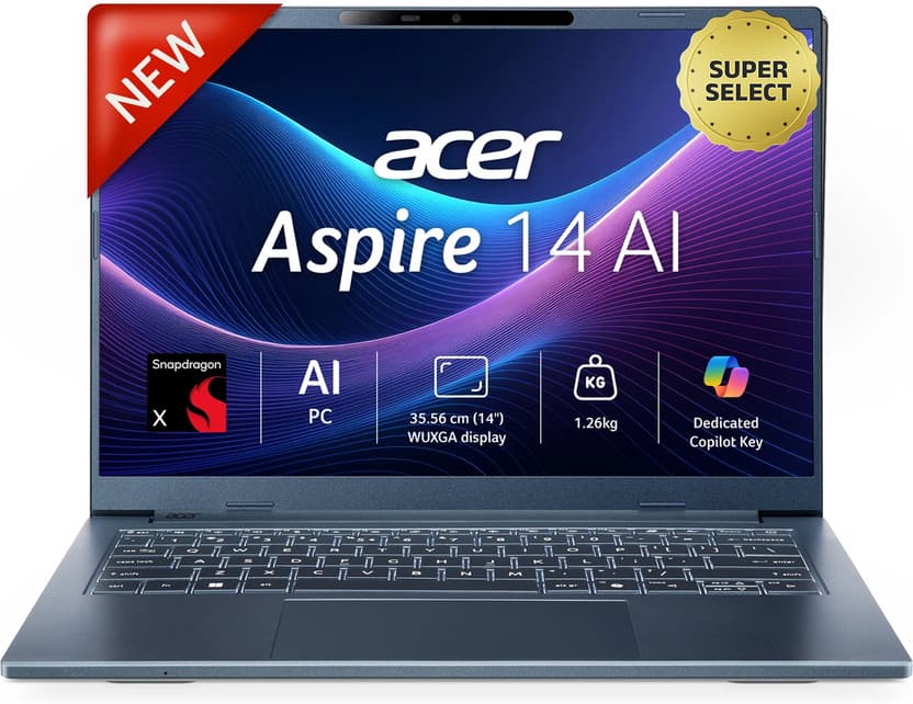 Acer Aspire 14 AI Snapdragon X 16GB/512GB SSD Laptop
