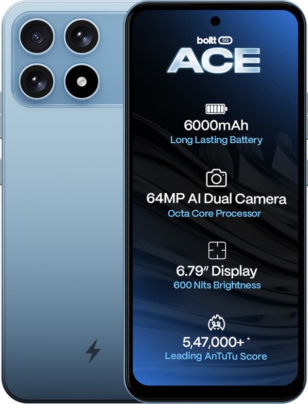 BOLTT ACE 5G (Sky Blue, 64 GB, 4 GB RAM)