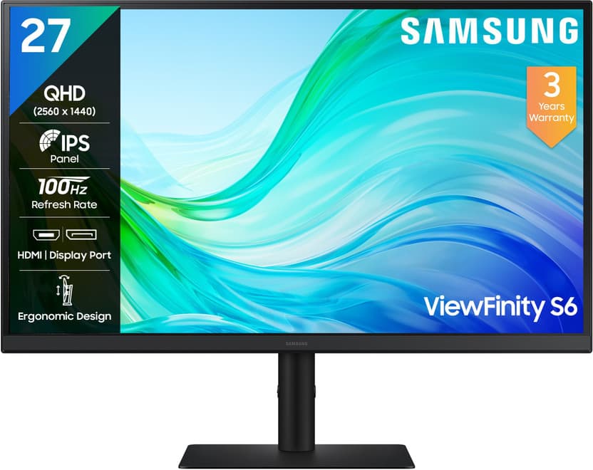 Samsung ViewFinity S6 27-inch Quad HD IPS Monitor