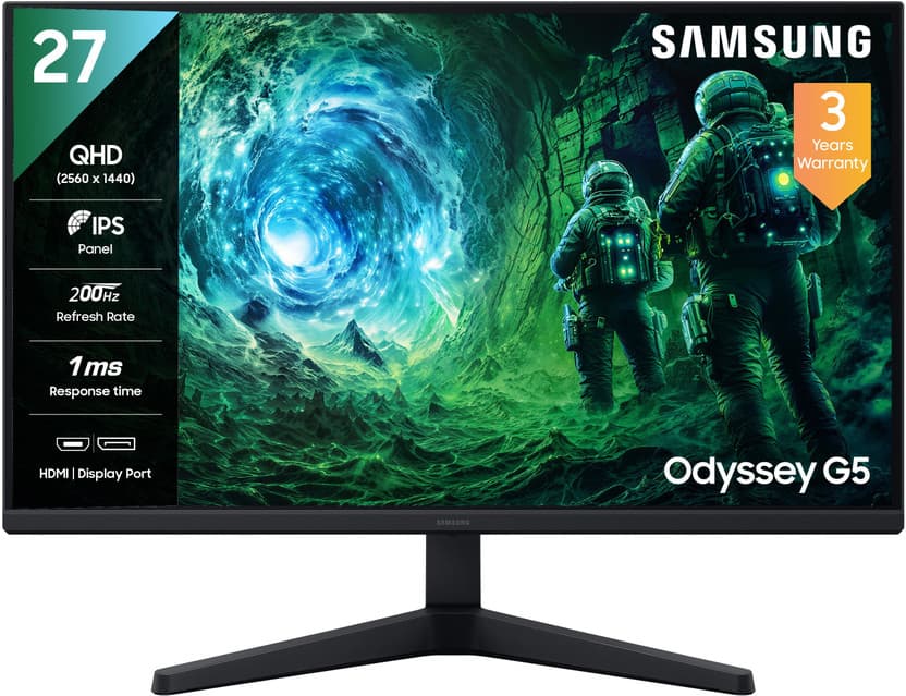 Samsung Odyssey G5 27-inch QHD IPS Gaming Monitor