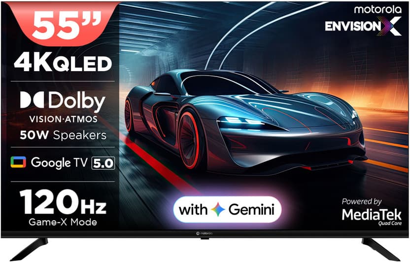 MOTOROLA 55 inch QLED Ultra HD 4K Smart Google TV