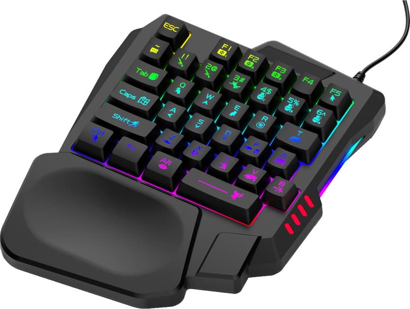 xavion One Handed RGB Backlit 35 Keys Wired Gaming Keyboard
